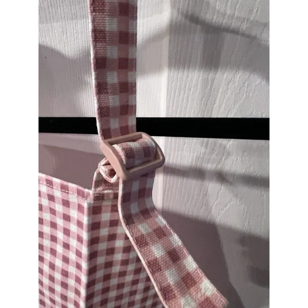 Chef Apron Lot Of 6 Child Sz M Ages 6-12 Pink Gingham Craft Cooking Art New